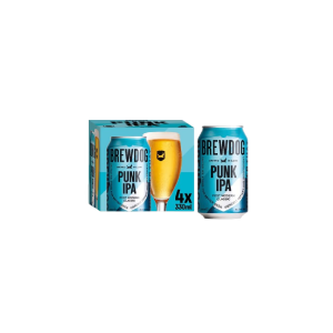 KIT 4UN CERVEJA BREWDOG PUNK IPA 5,4%  LT 330ML