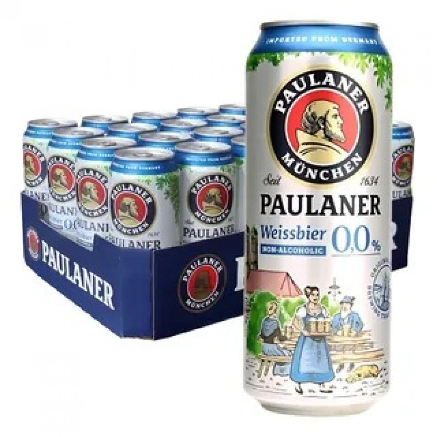KIT 4 UN CERV ALE PAULANER LT 500ML WEISSBIER 0%