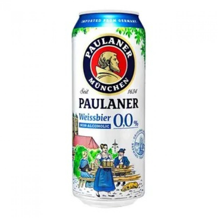 KIT 4 UN CERV ALE PAULANER LT 500ML WEISSBIER 0%