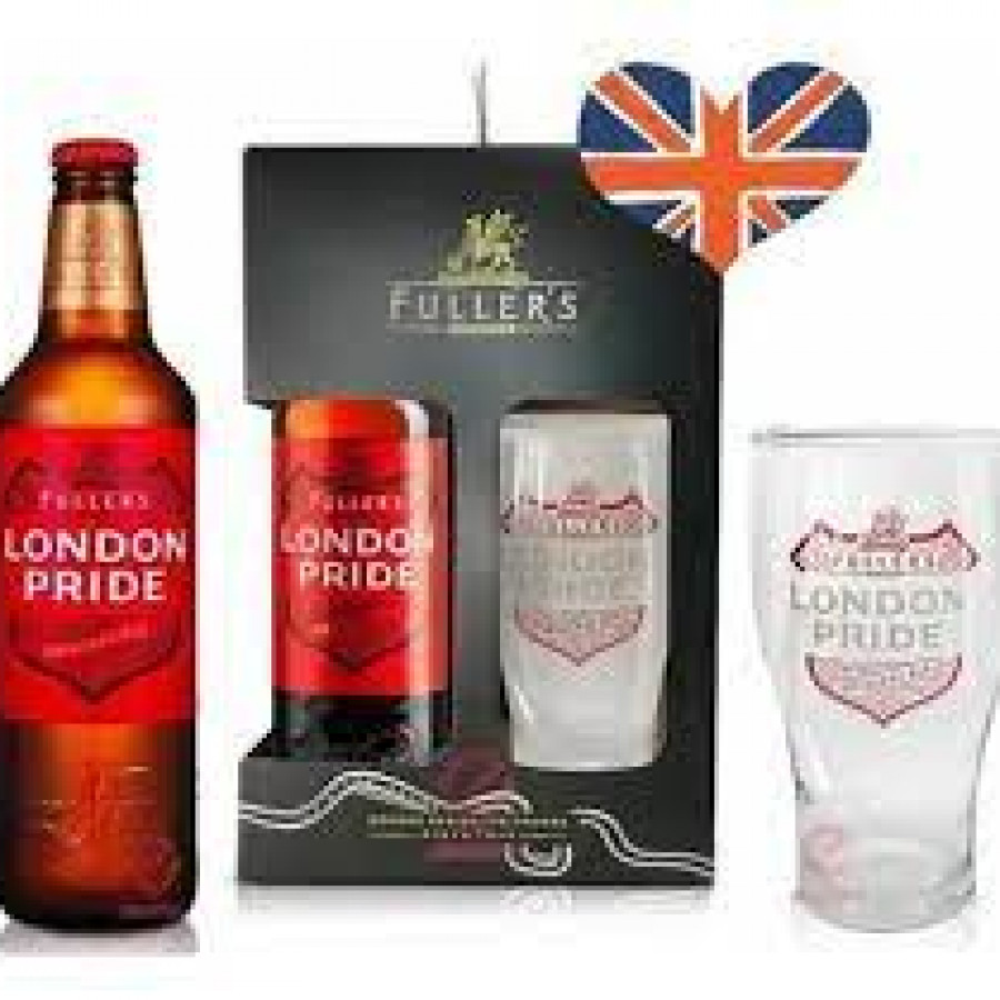 Fullers LONDON PRIDE, copo de vidro, 568ml
