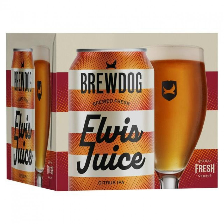 KIT 4 UN CERVEJA BREWDOG ELVIS JUICE LT 330 ML