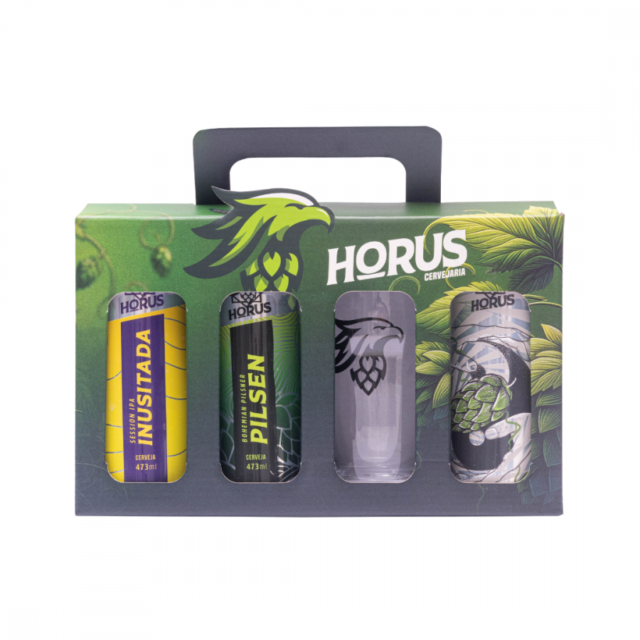 KIT HÓRUS 3 LATAS SORTIDAS + COPO